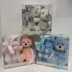 Plush Teddy & Blanket Gift Box